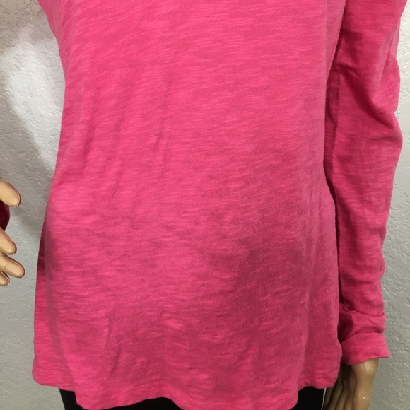 INC Pink Deep V Neck Long Sleeve T - Picture 3 of 8